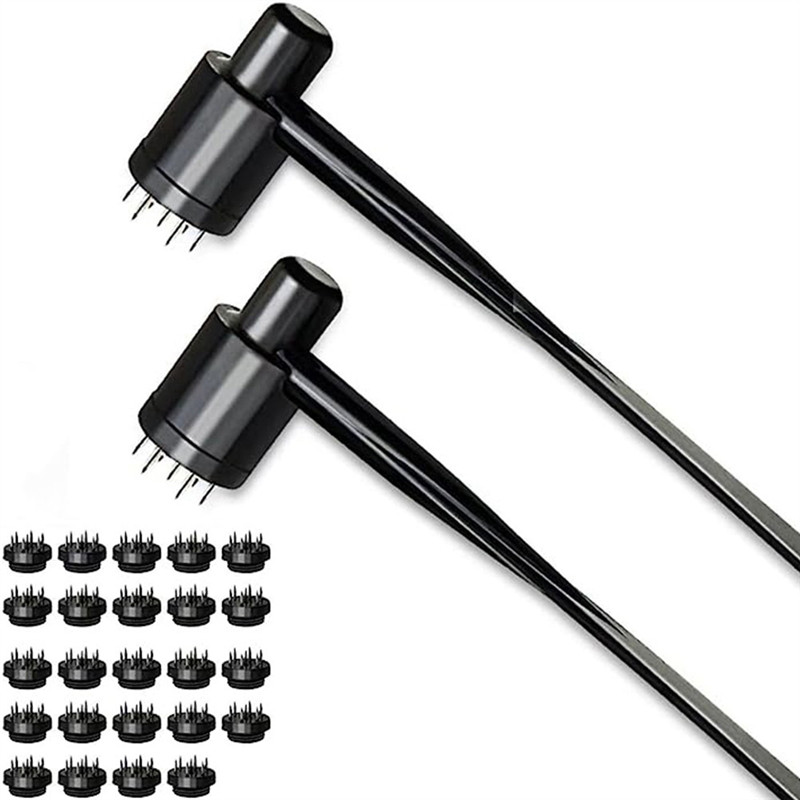 Jewelry Making Hammer - مطرقة جلدية بإبرة وزهرة البرقوق ،
