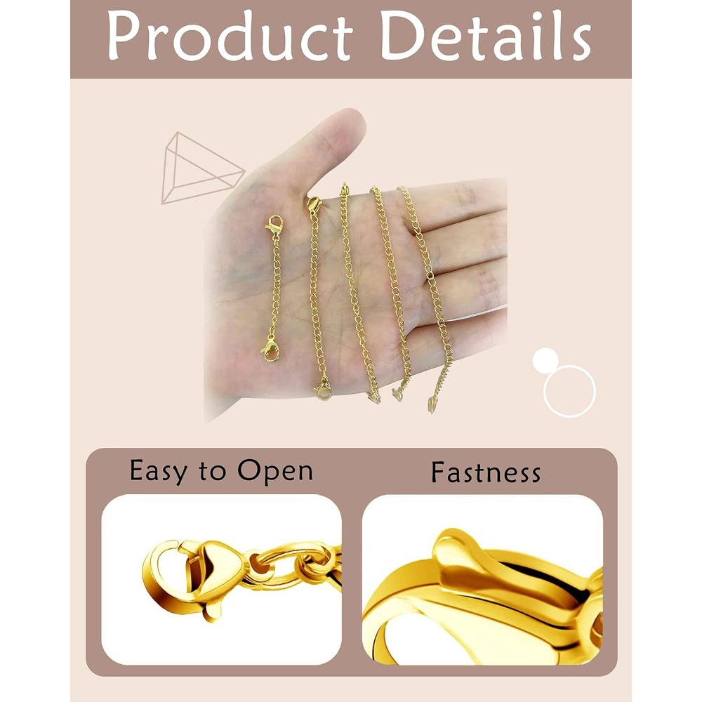 10 قطع من وصلات السلاسل للقلائ - مراجعة Jewelry Making Chain وسعره