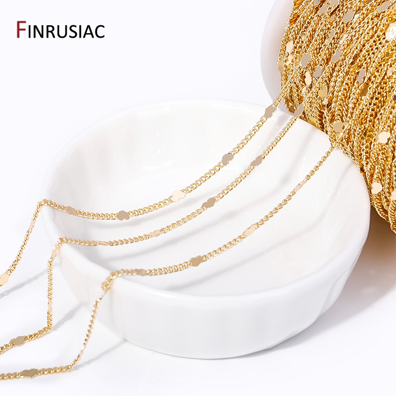 14K مطلية بالذهب النحاس الترتر - مراجعة Chain Roll Cable وسعره