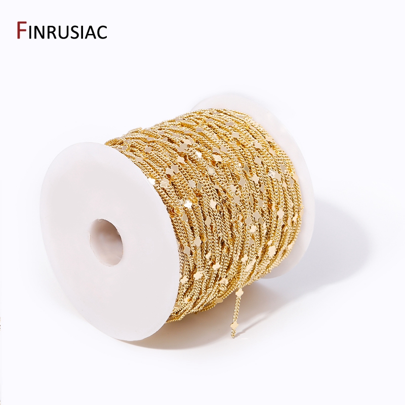 14K مطلية بالذهب النحاس الترتر - مراجعة Chain Roll Cable وسعره